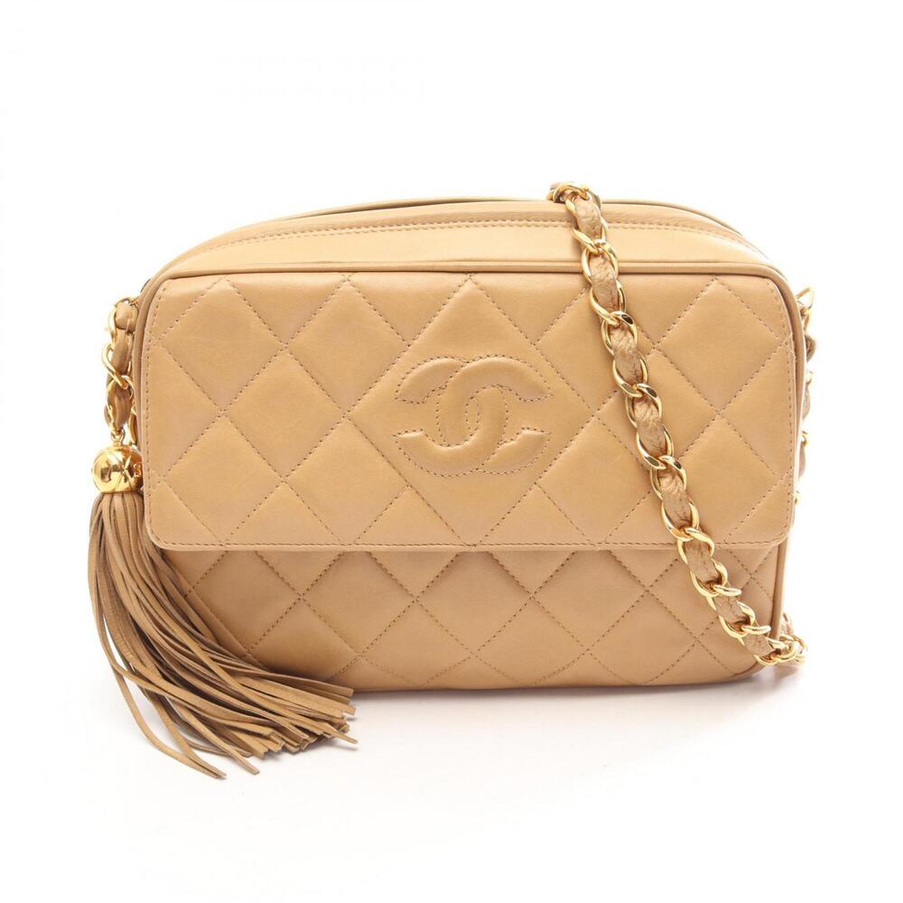 Chanel Coco Mark Matelassé Shoulder Bag/Handbag, Lambskin Leather, Women's, B...